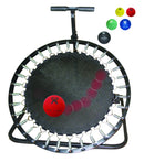 Adjustable Ball Rebounder - Set with Circular Rebounder, Vertical Metal Rack, 5-balls (1 each: 2,4,7,11,15 lb)