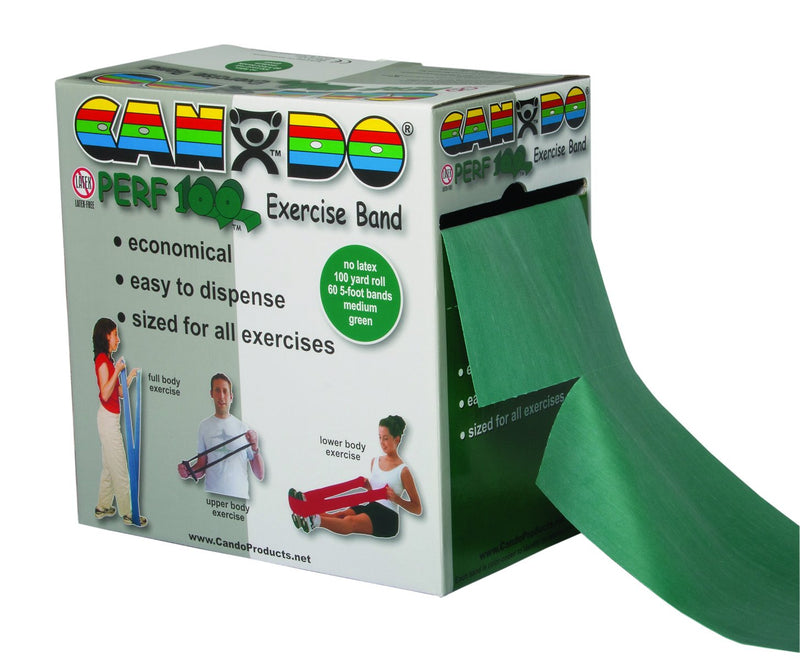 CanDo Latex Free Exercise Band - Perf 100 roll