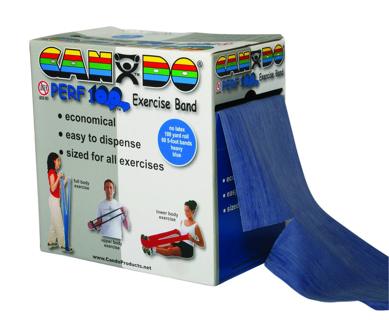 CanDo Latex Free Exercise Band - Perf 100 roll