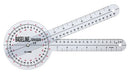 Baseline Plastic Goniometer - 360 Degree Head - 12 inch Arms, 25-pack