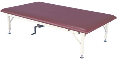 bariatric mat platform table - hand crank, steel frame, 84" L x 48" W x 20" - 30" H, 900 lb. weight capacity