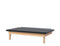 wooden platform table - wall mounted, folding, upholstered, 7' x 5' x 21"