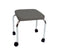 Mobile stool, no back, square top, 18" H, gray upholstery